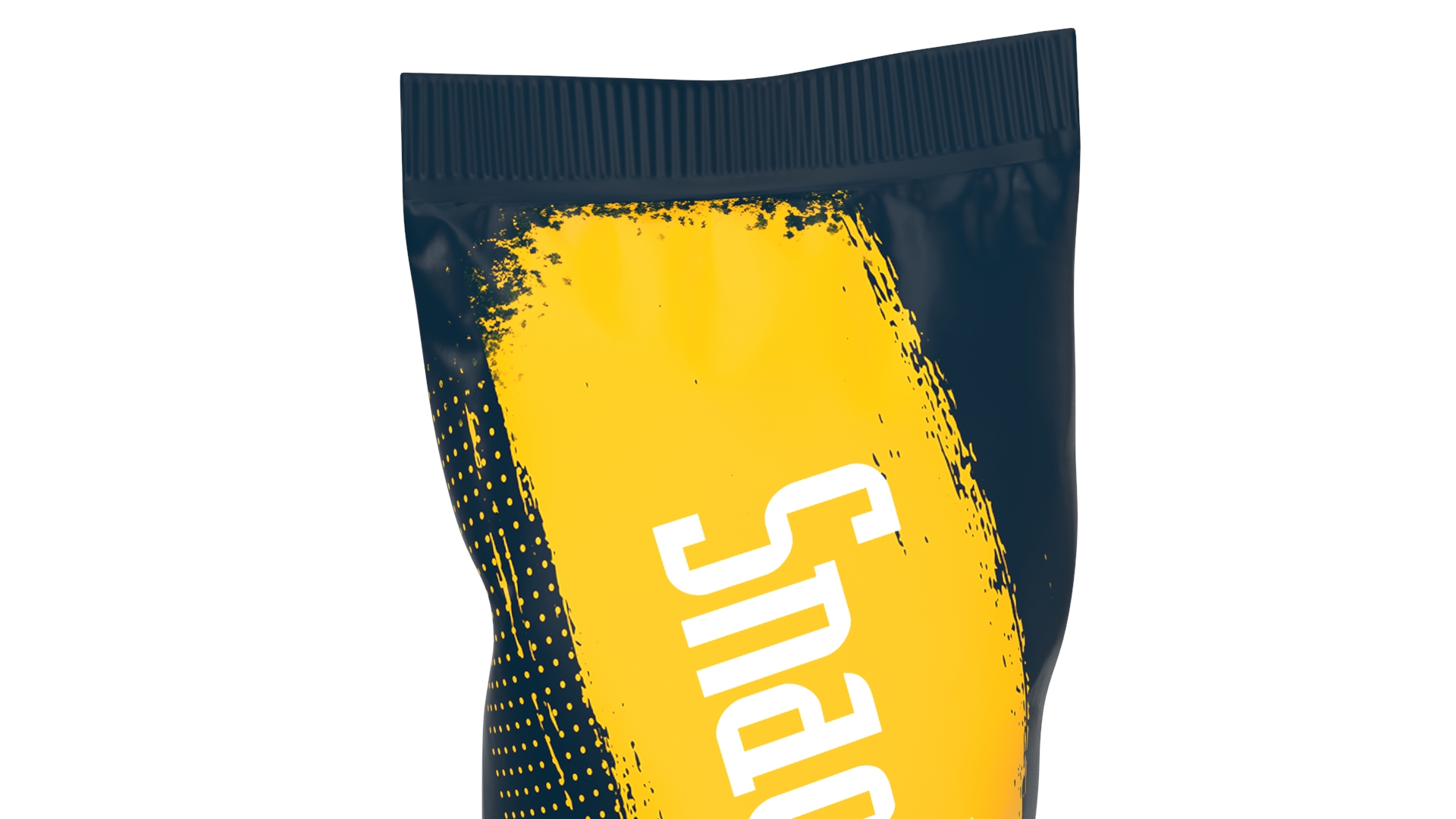 Small Food Package Mockup Yellow 3D
