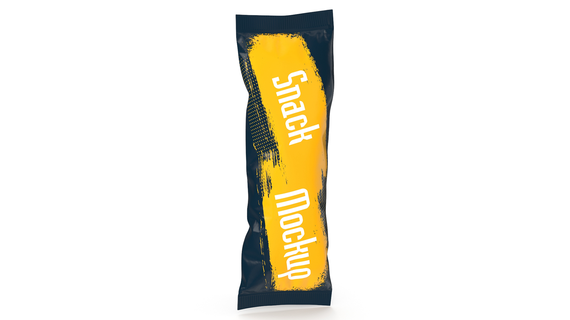 Small Food Package Mockup Yellow 3D