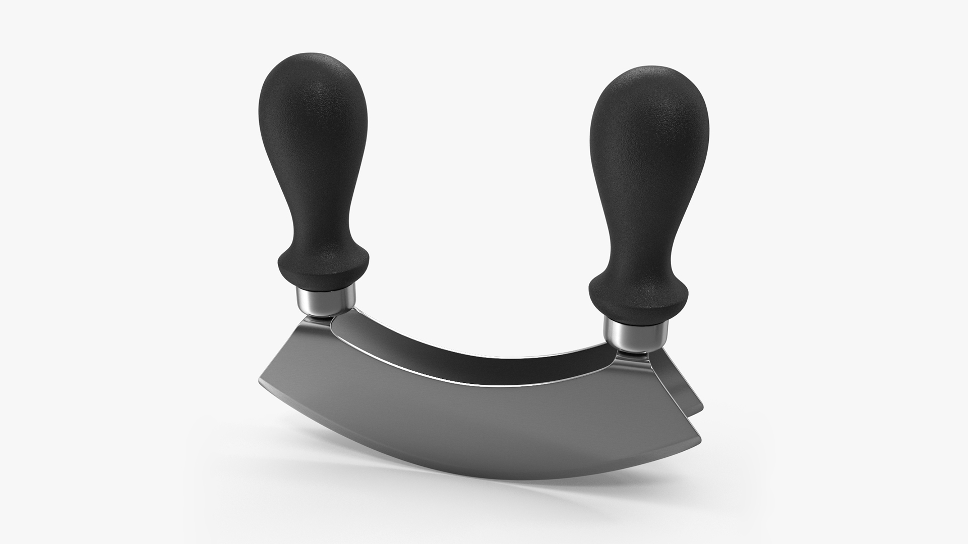 3D model Mezzaluna with Two Blades and Plastic Handles