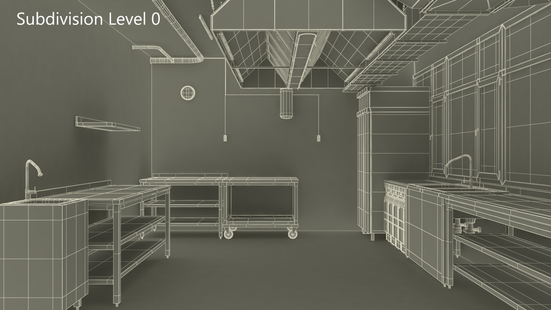 Commercial Kitchen Empty 3D model