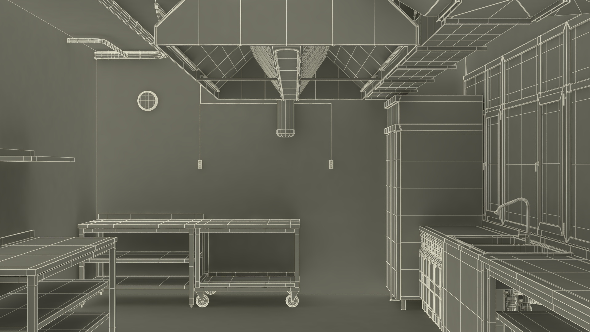 Commercial Kitchen Empty 3D model