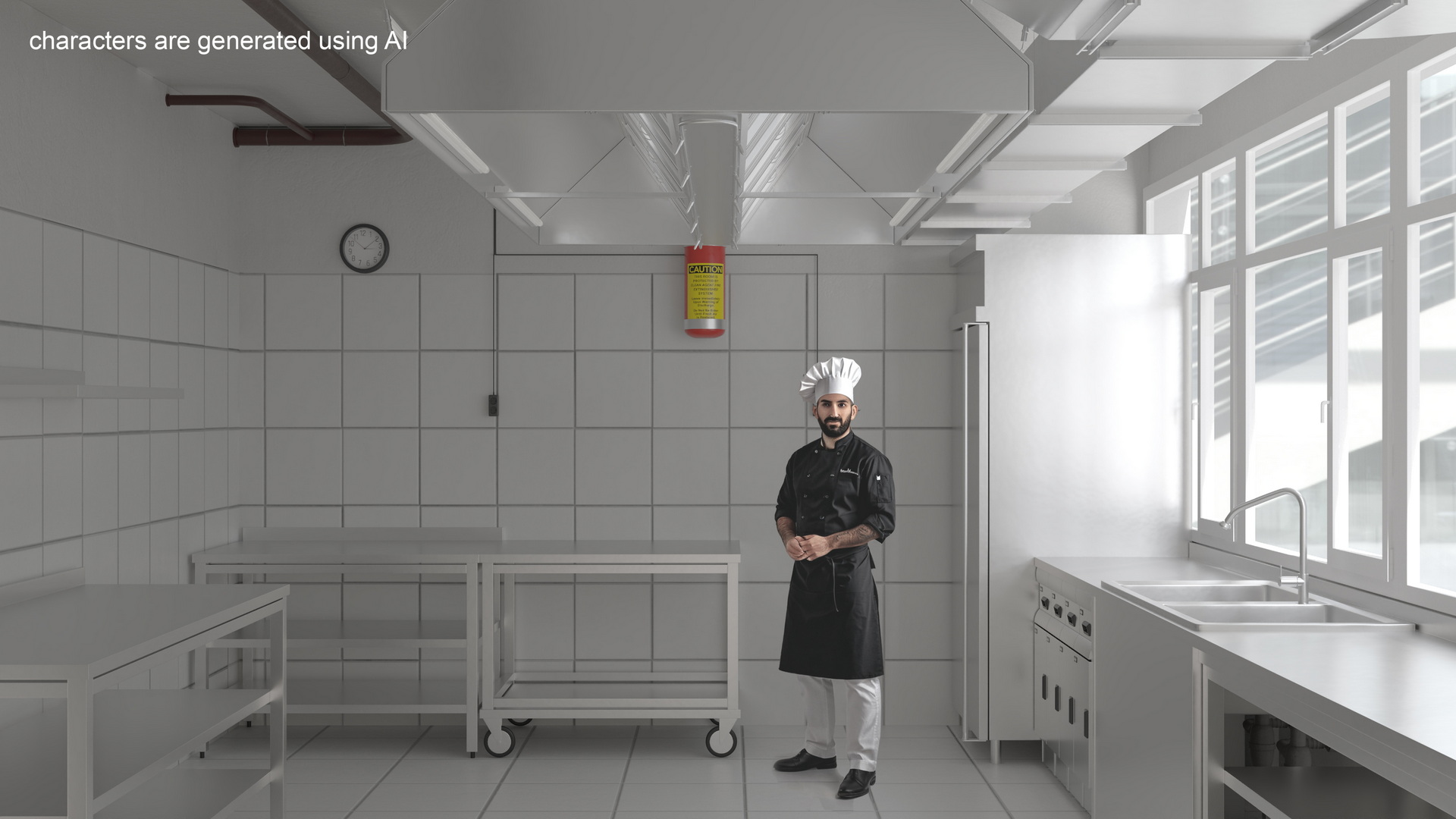 Commercial Kitchen Empty 3D model