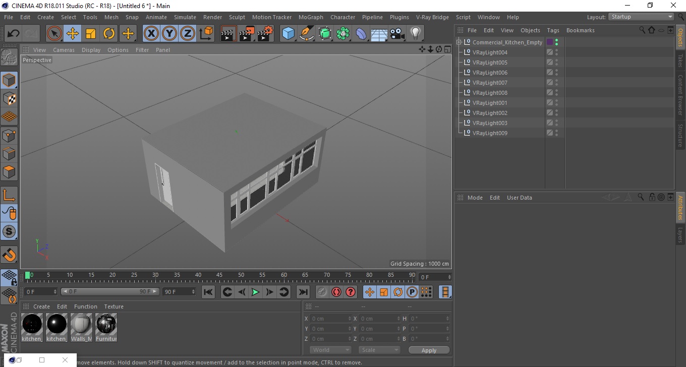 Commercial Kitchen Empty 3D model