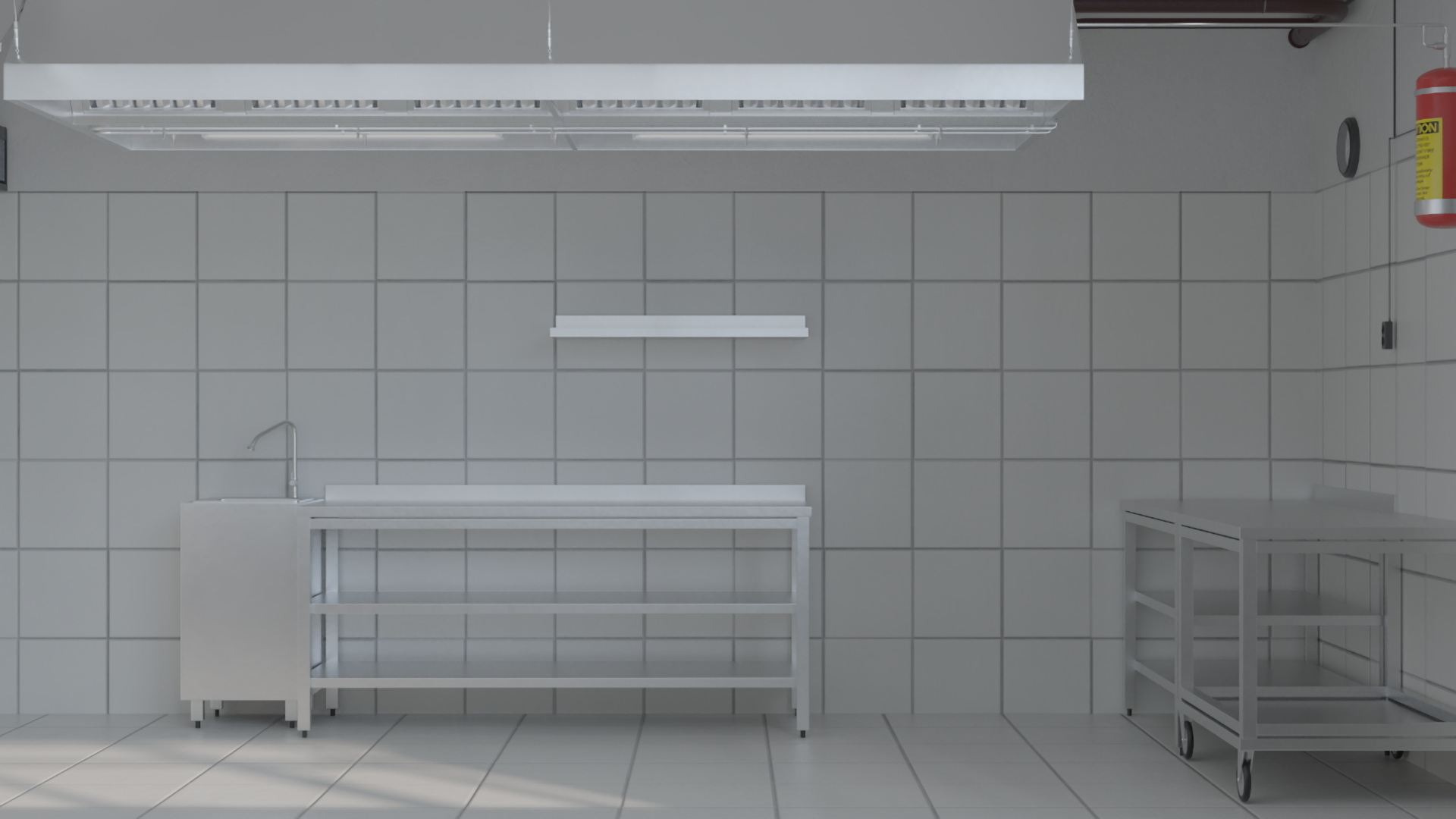 Commercial Kitchen Empty 3D model