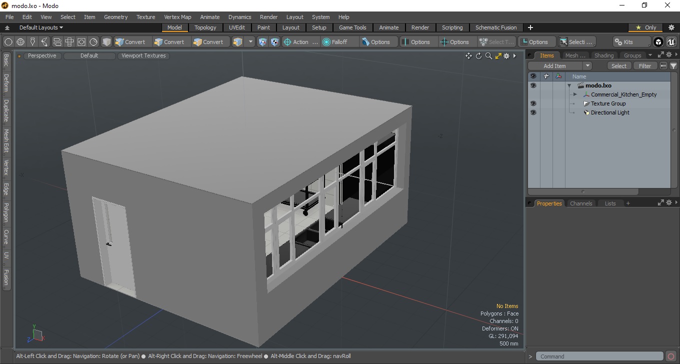Commercial Kitchen Empty 3D model