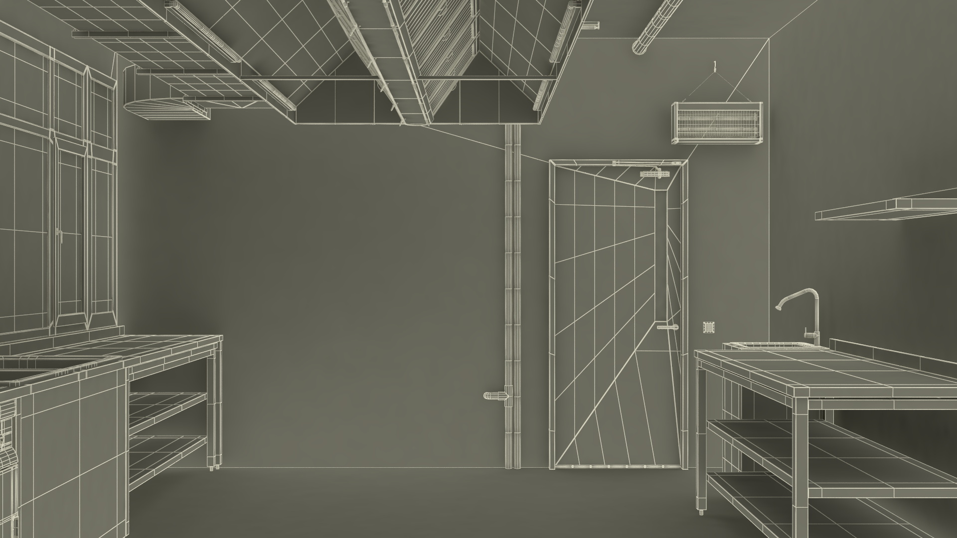 Commercial Kitchen Empty 3D model