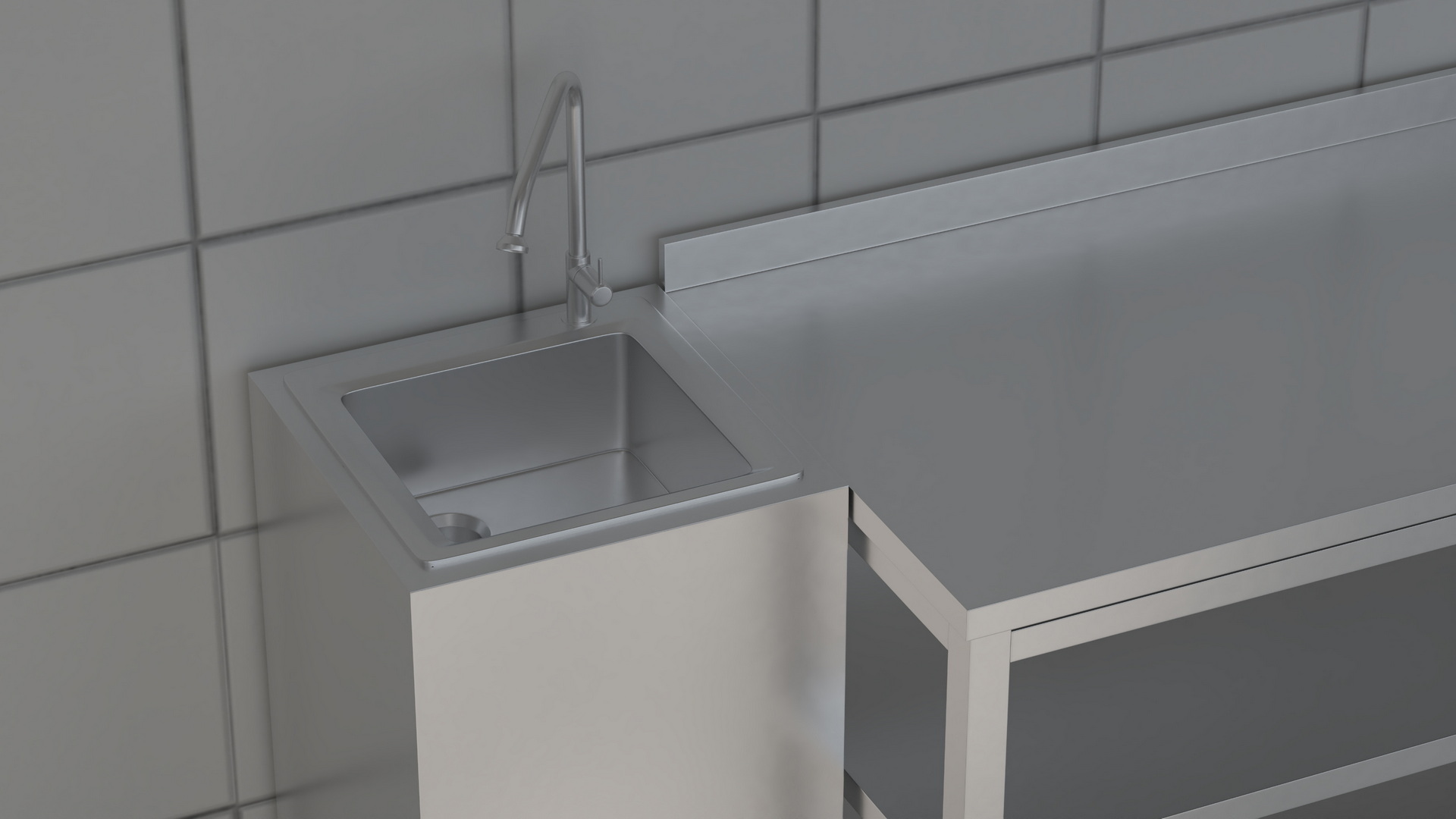 Commercial Kitchen Empty 3D model