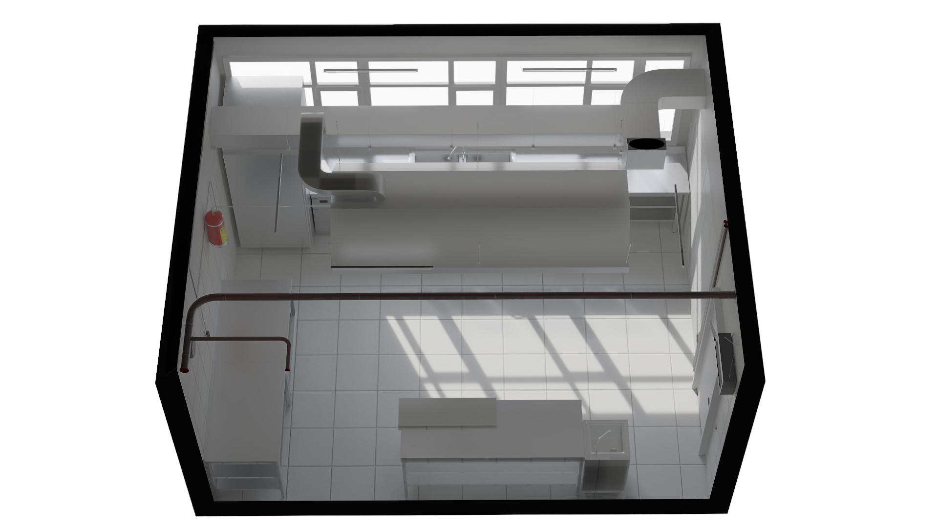Commercial Kitchen Empty 3D model