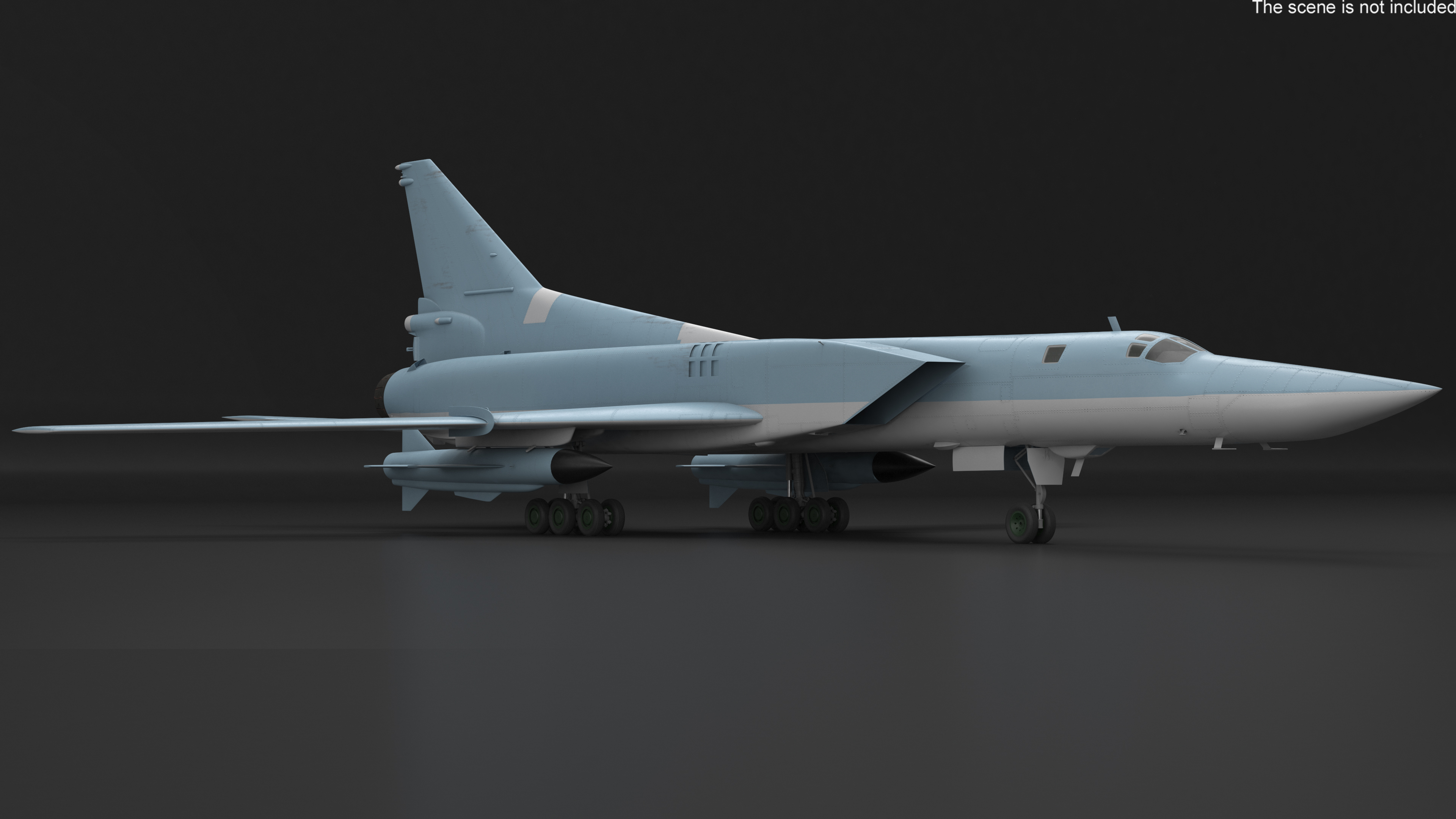 Long Range Missile Carrier Bomber Plane 3D model