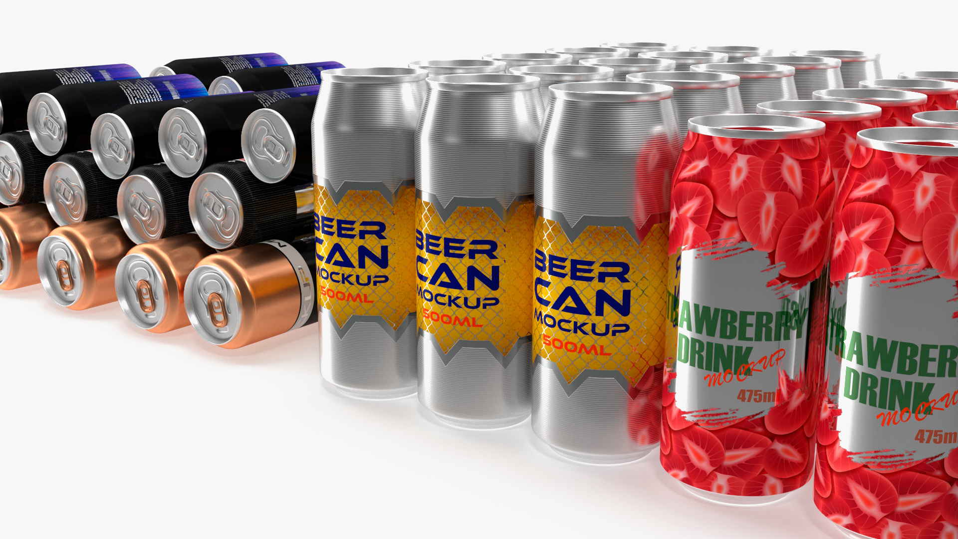 3D model Mini Cooler with Beverage Cans