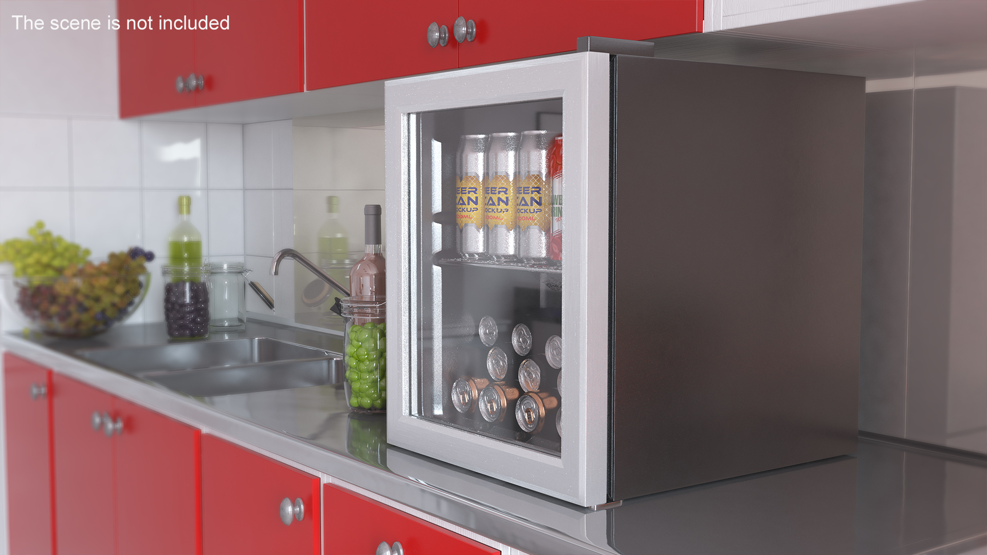 3D model Mini Cooler with Beverage Cans