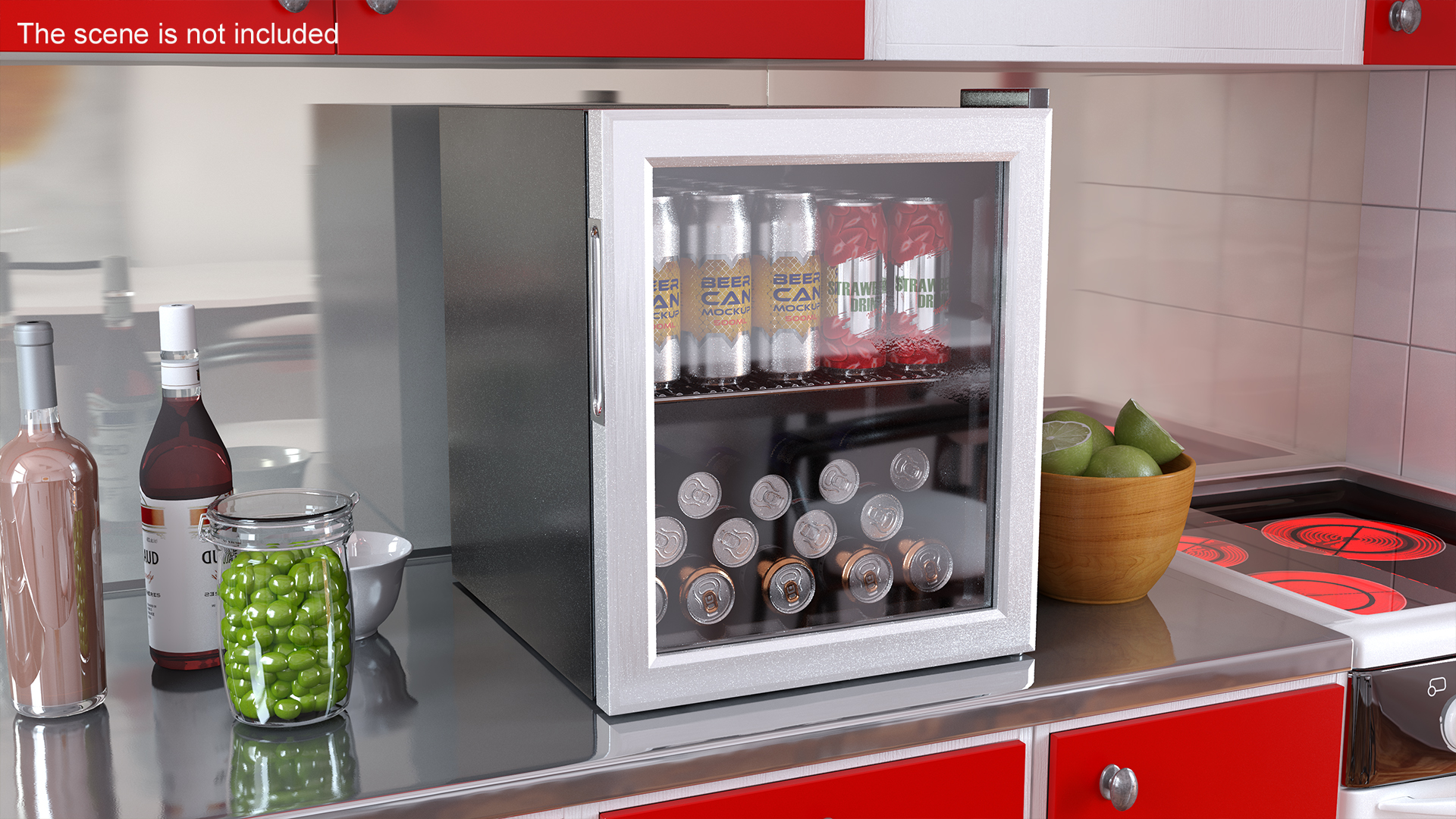 3D model Mini Cooler with Beverage Cans