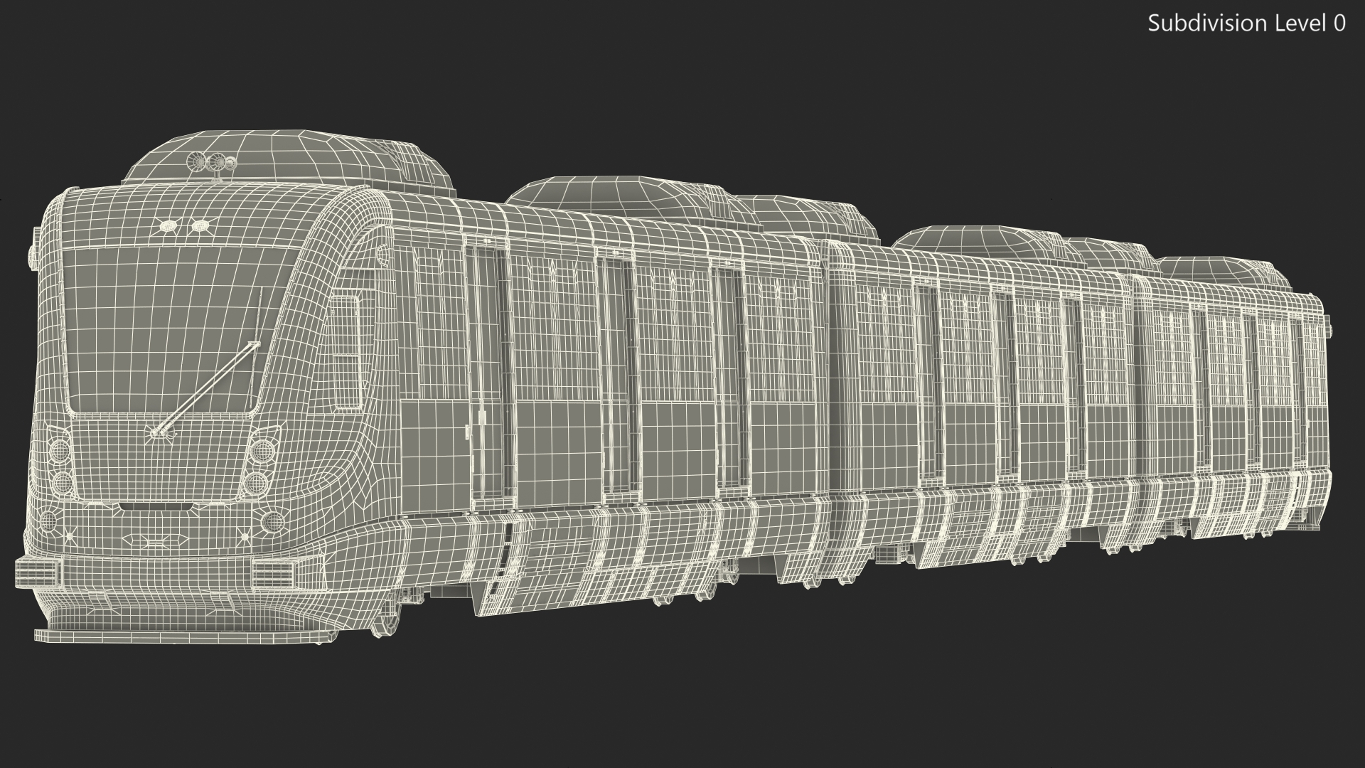 Urban Light Rail Train 3D