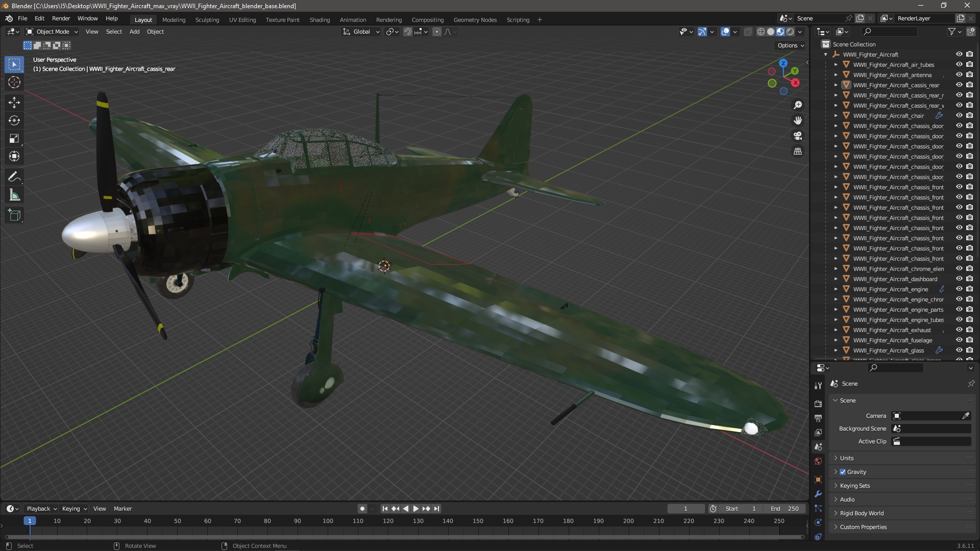 3D WWII Fighter Aircraft