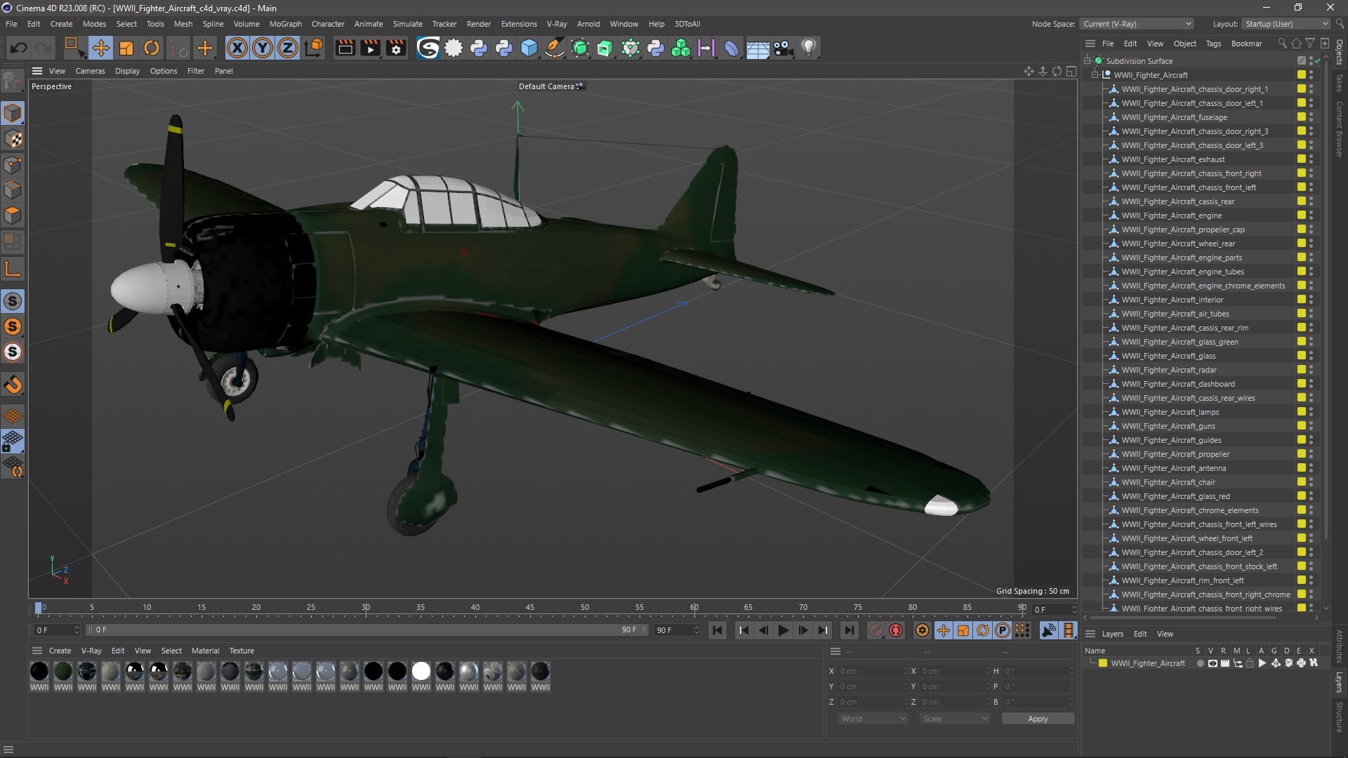 3D WWII Fighter Aircraft