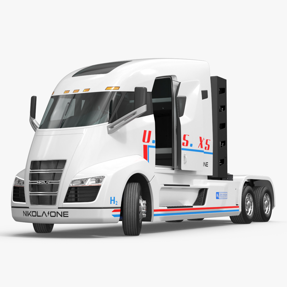Nikola One Electric Semi Truck Animated
