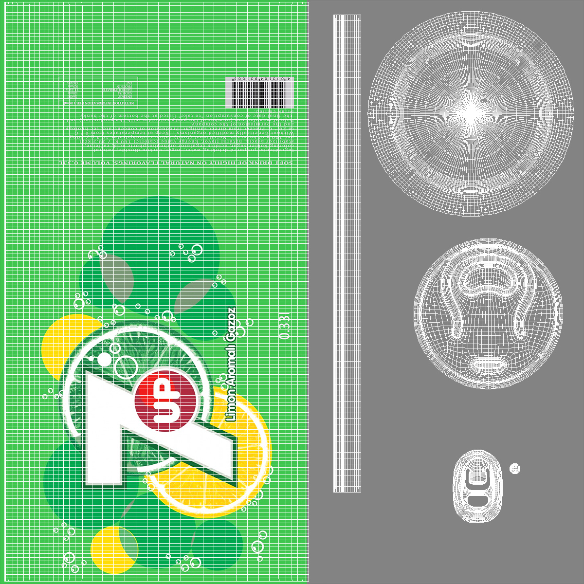 Soft Drink 7UP 033l 3D model
