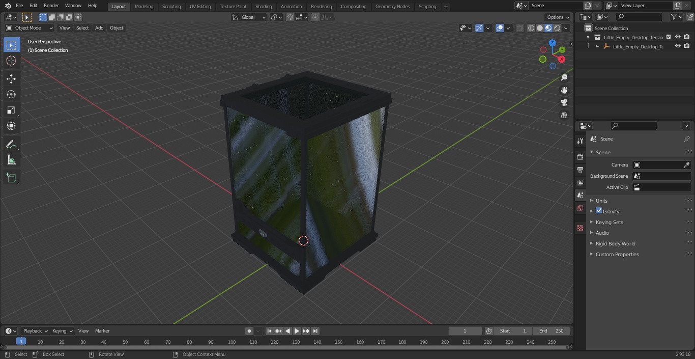 3D model Little Empty Desktop Terrarium