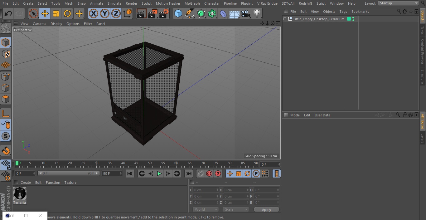 3D model Little Empty Desktop Terrarium