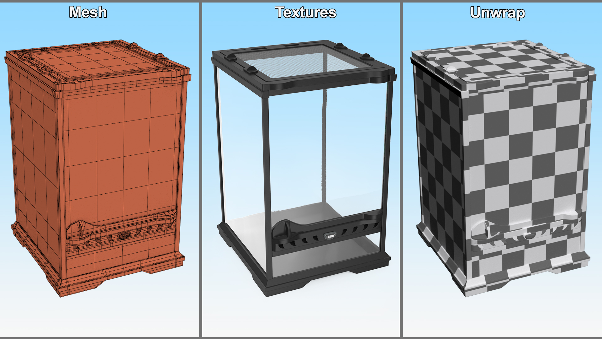 3D model Little Empty Desktop Terrarium