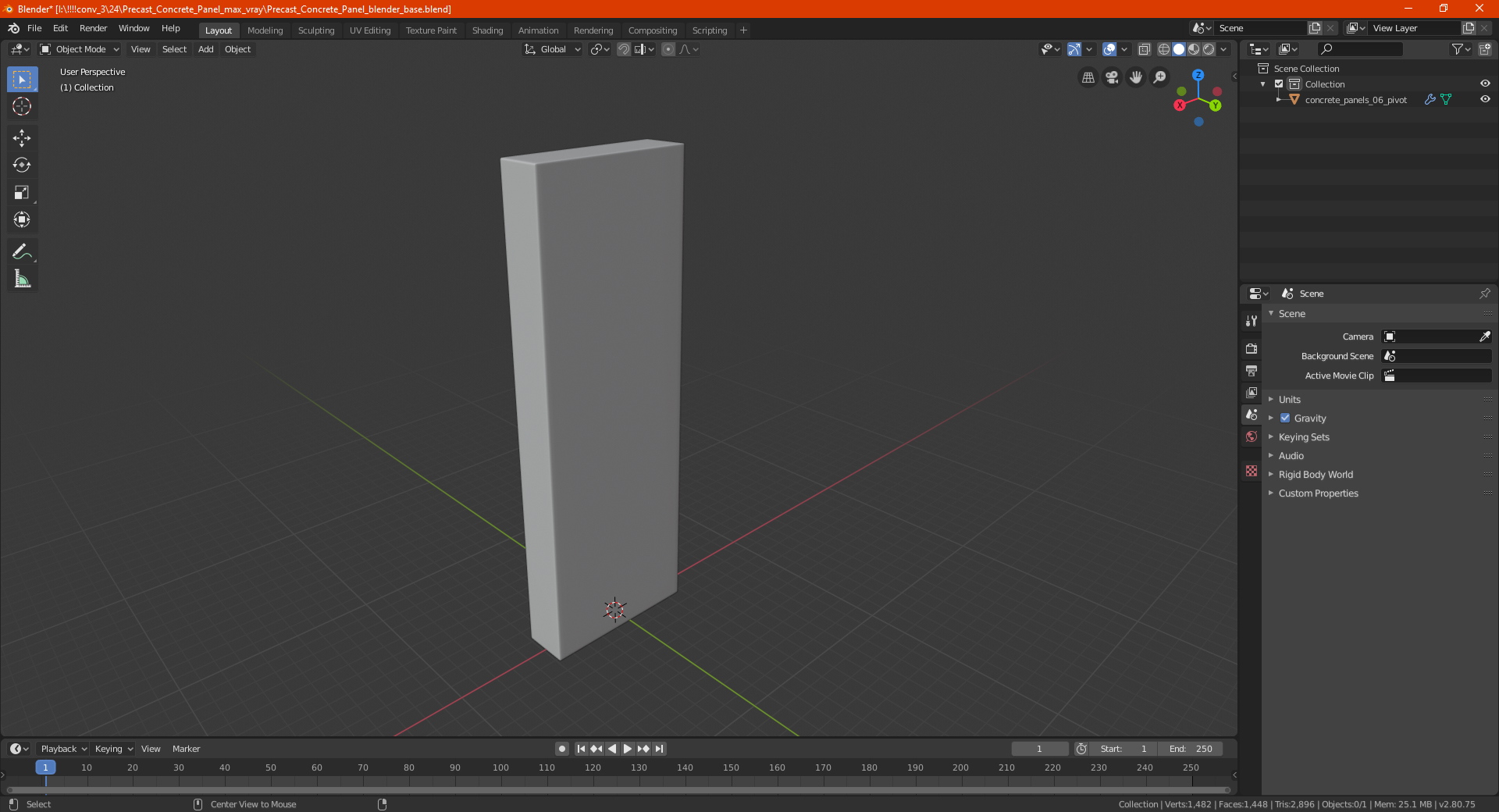 Precast Concrete Panel 3D