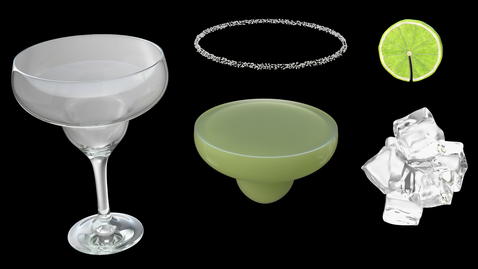 3D Classical Margarita Cocktail model