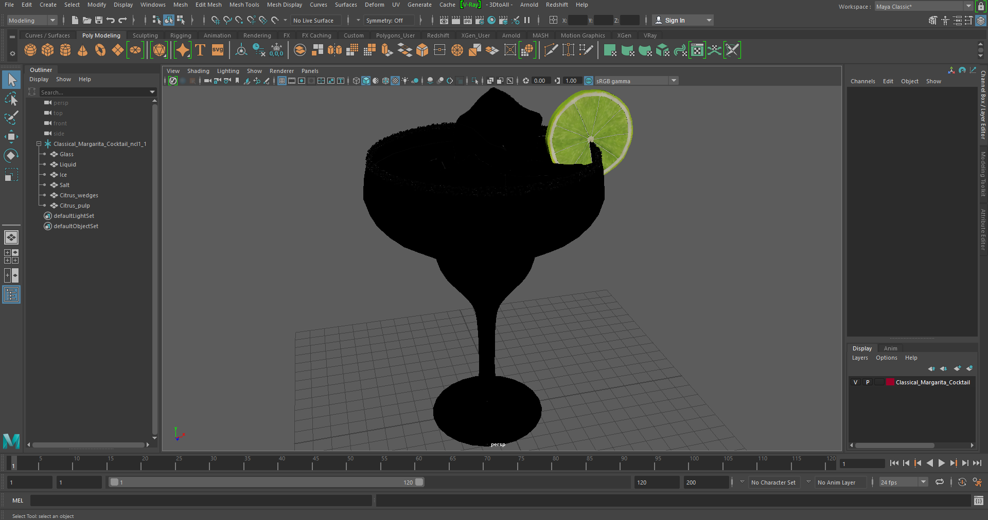 3D Classical Margarita Cocktail model