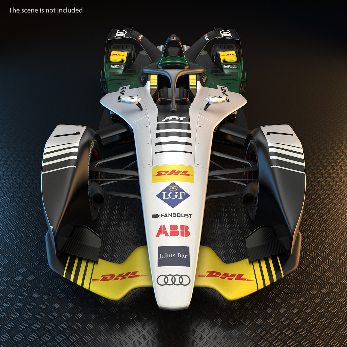 3D Audi E-Tron FE05 Formula E Rigged model