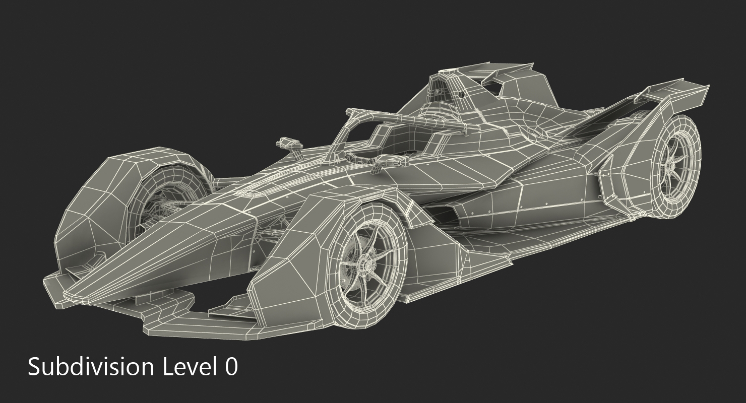 3D Audi E-Tron FE05 Formula E Rigged model