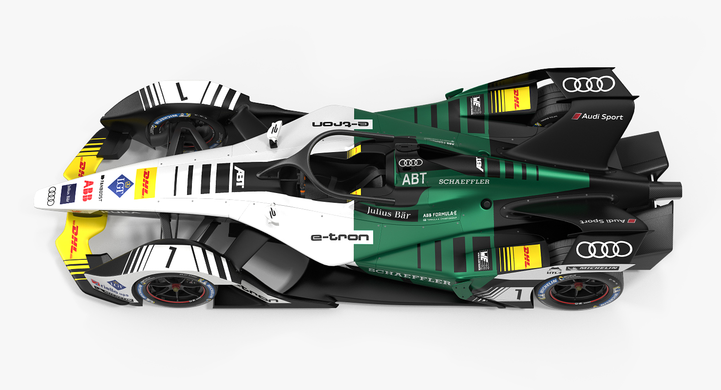 3D Audi E-Tron FE05 Formula E Rigged model