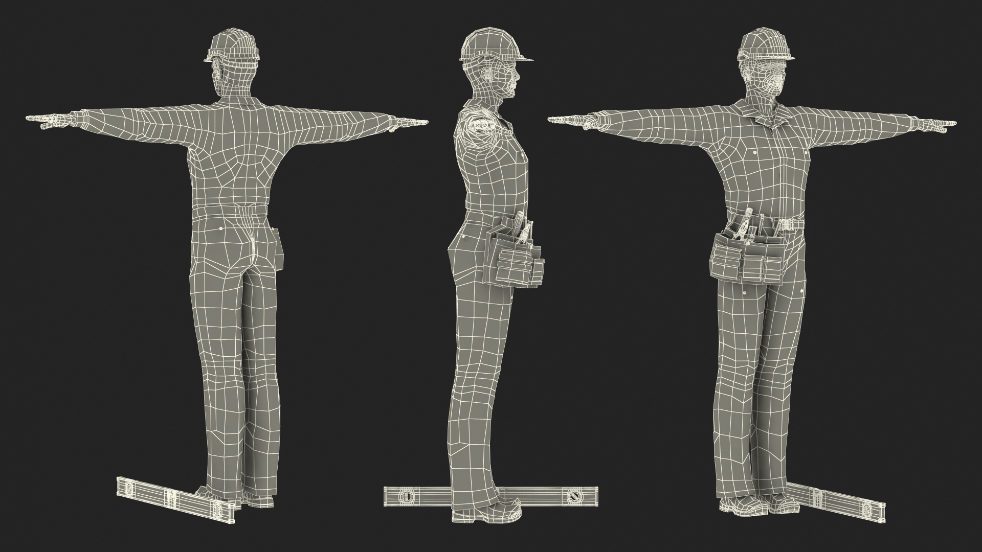 Builder T-Pose 3D model