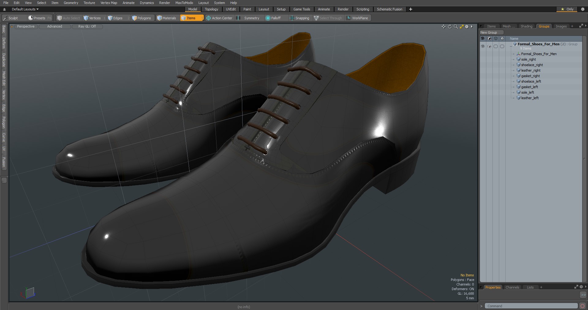 3D model Formal Shoes For Men