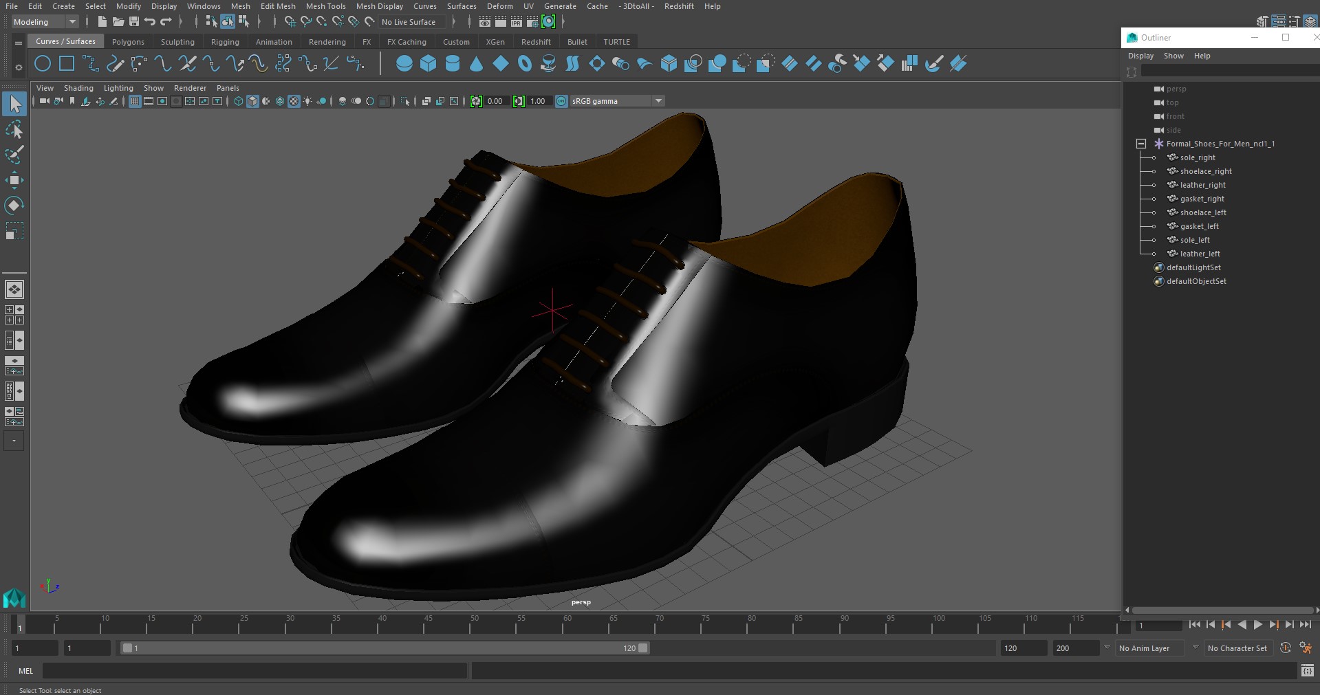 3D model Formal Shoes For Men