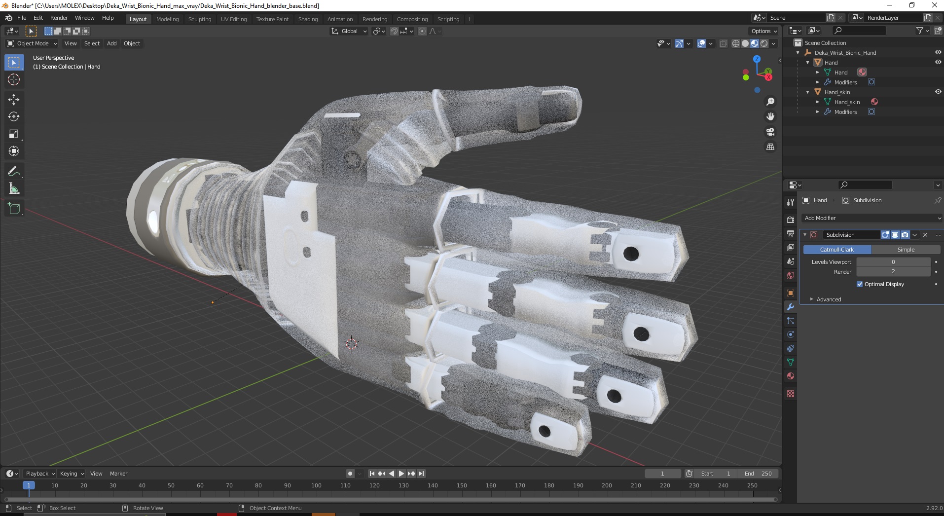 Deka Wrist Bionic Hand 3D
