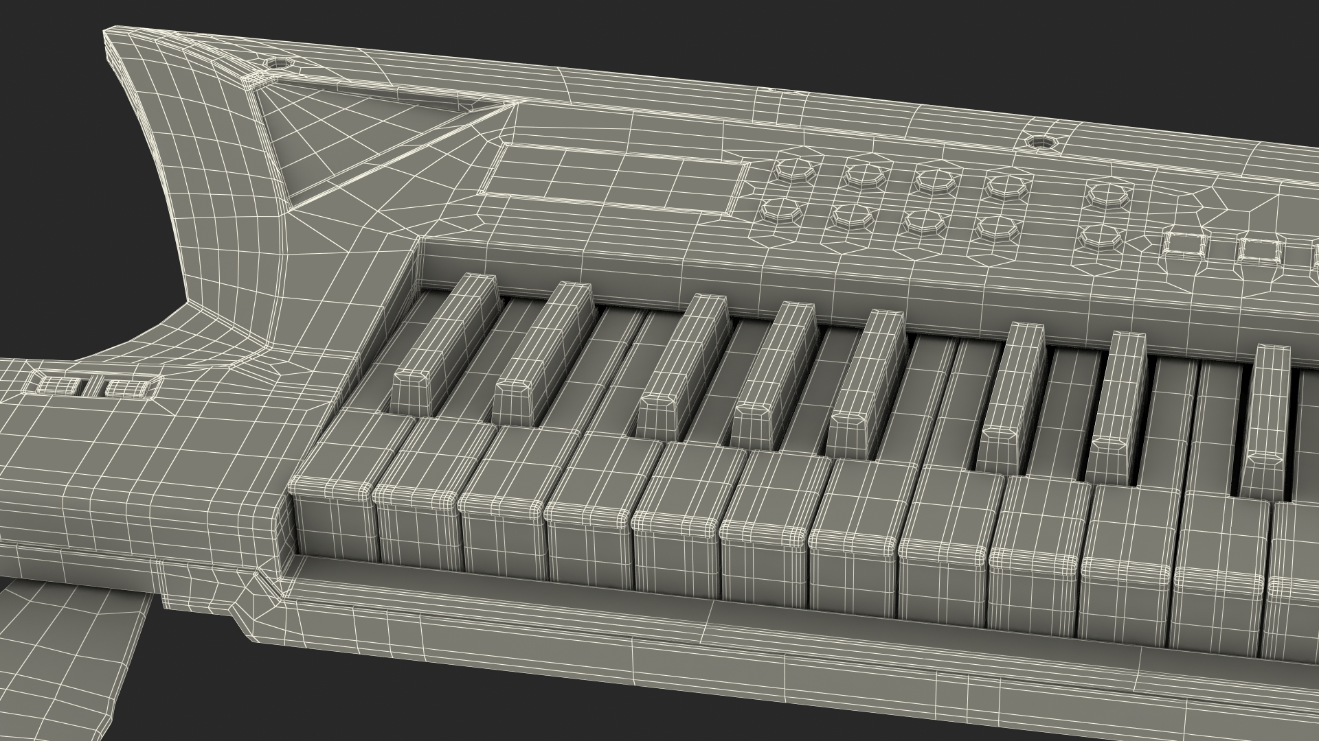 Roland AX Edge Keytar White 3D