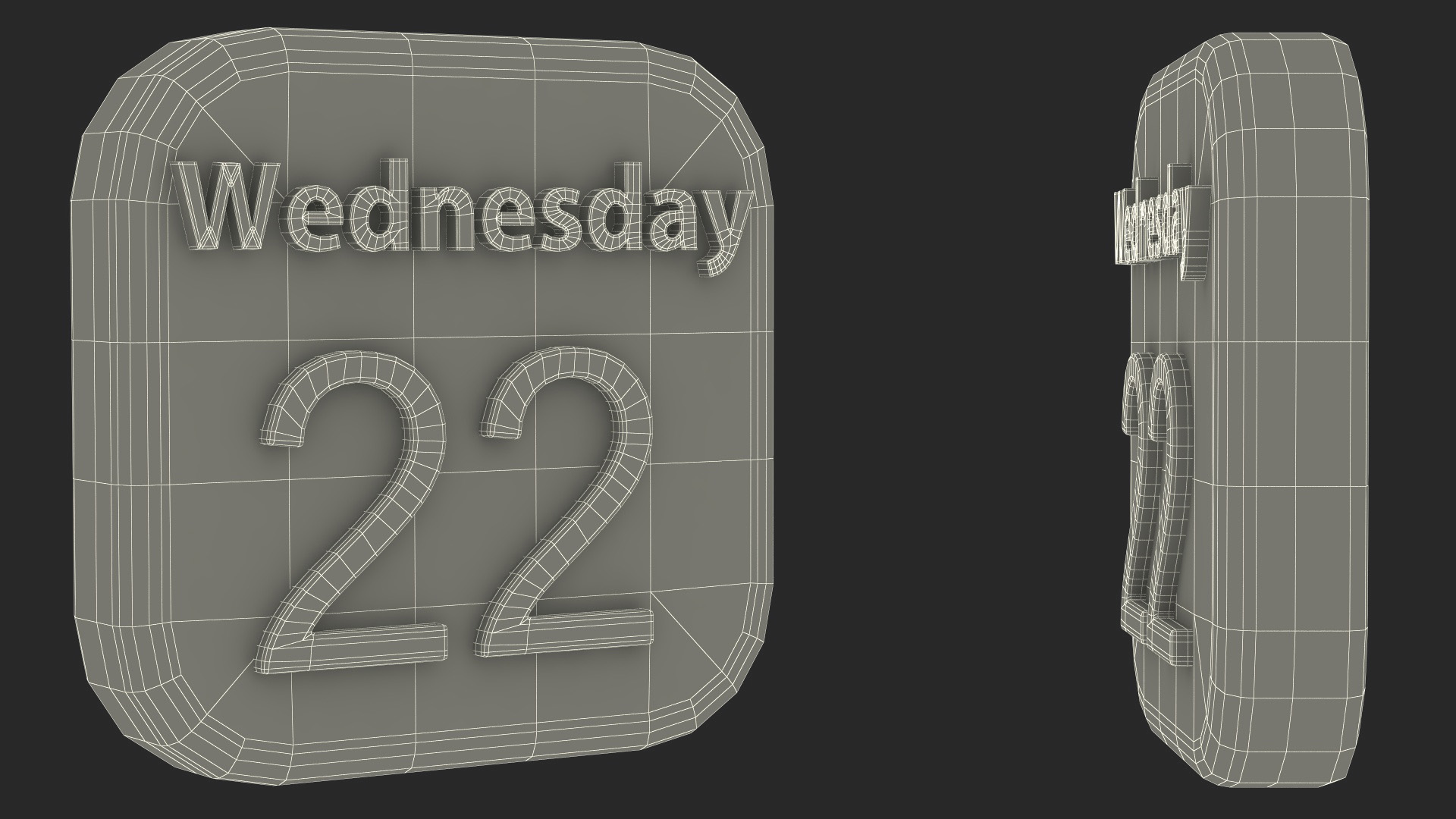 iPhone iOS Calendar Icon 3D model