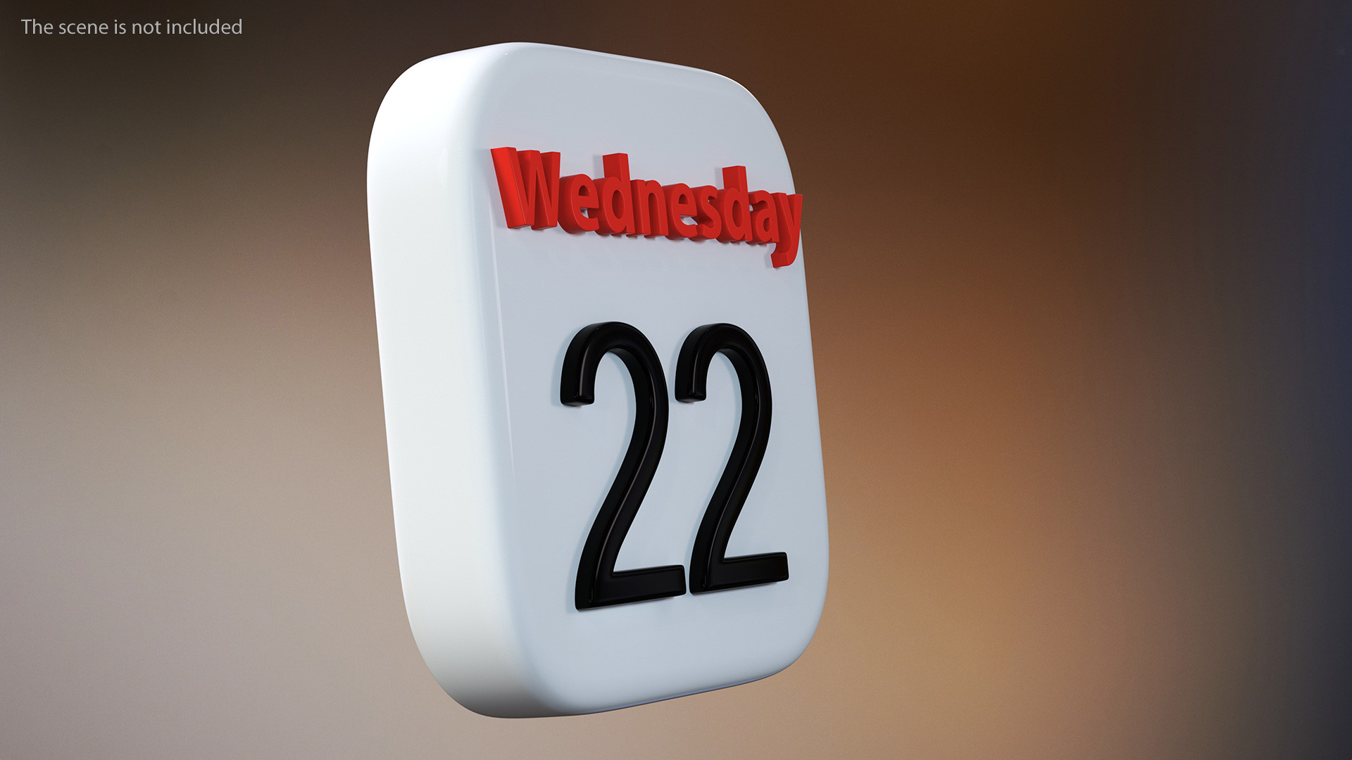 iPhone iOS Calendar Icon 3D model