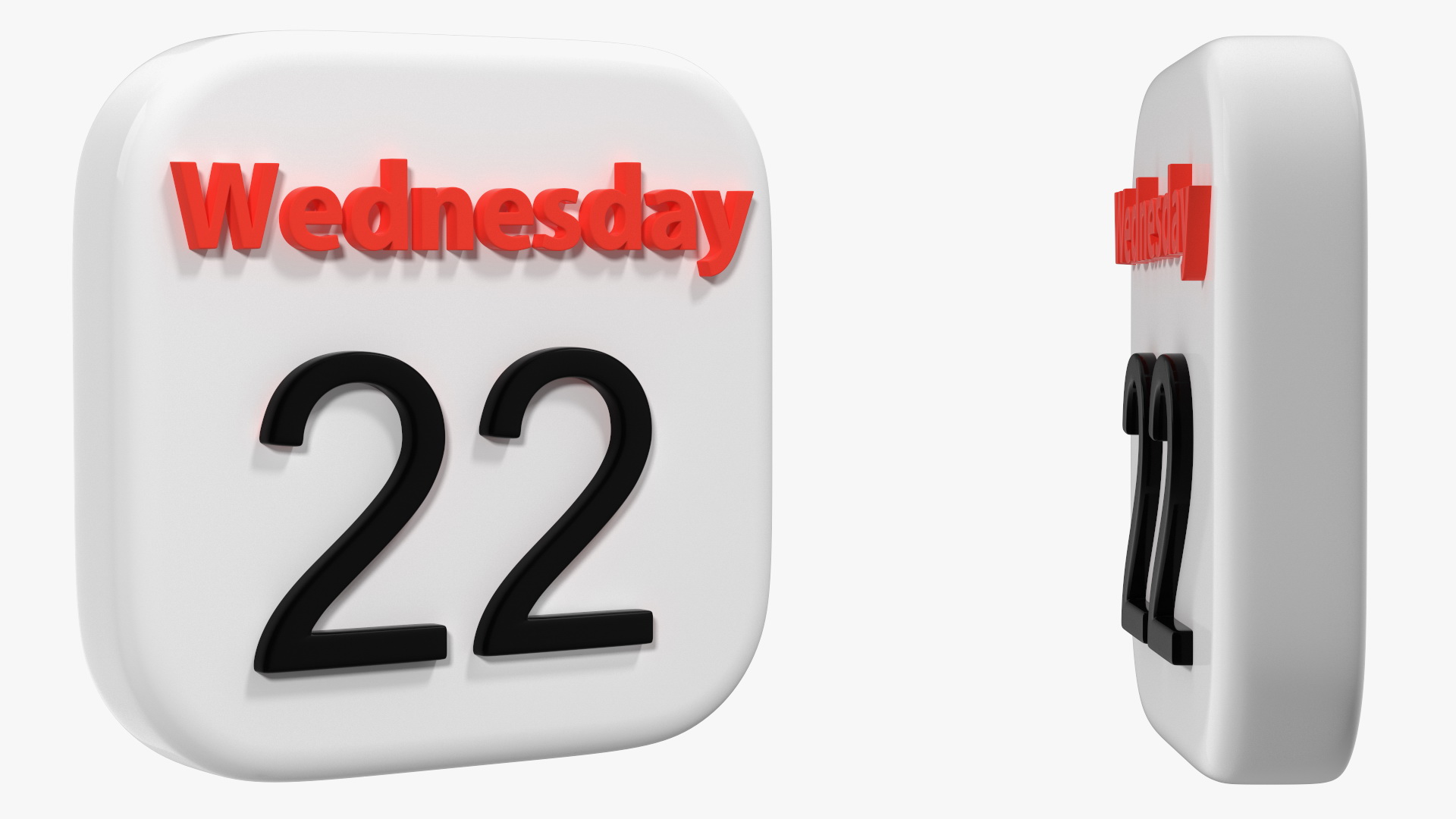 iPhone iOS Calendar Icon 3D model