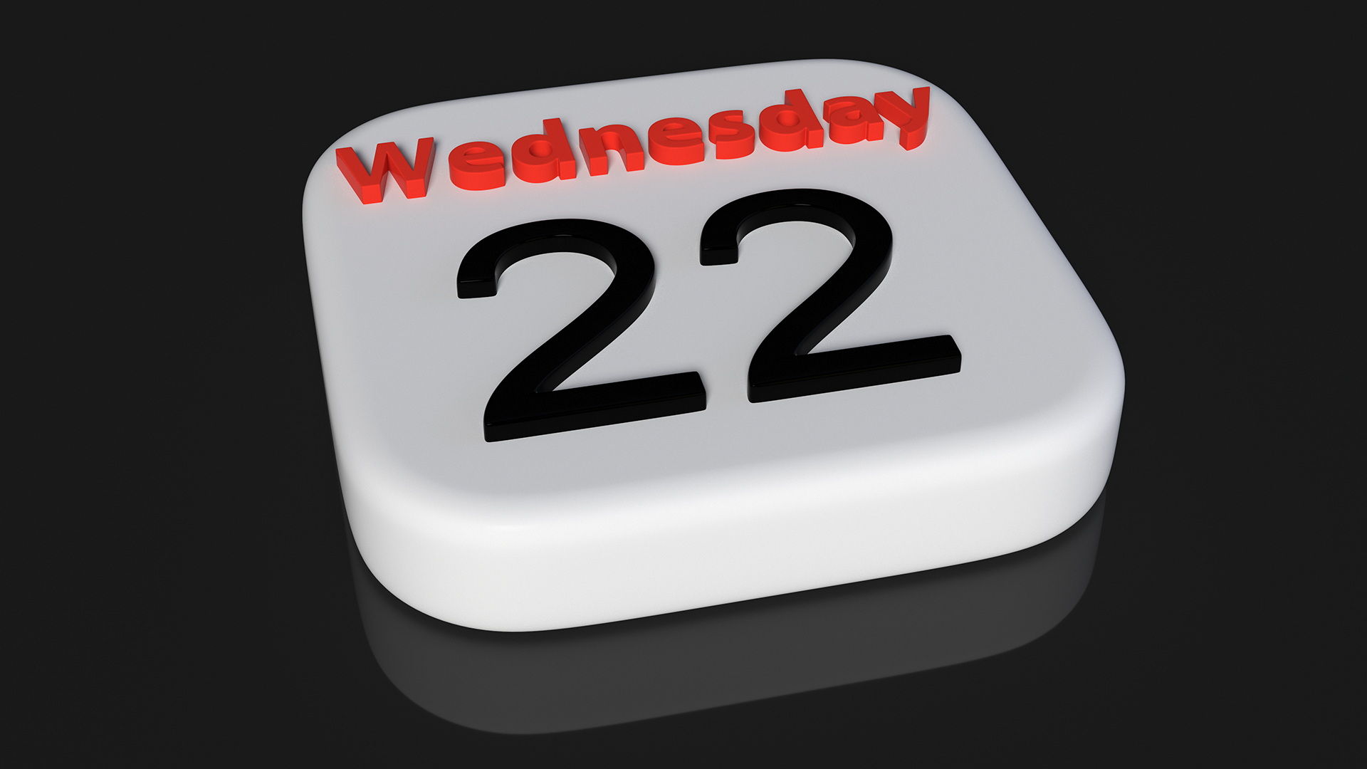 iPhone iOS Calendar Icon 3D model