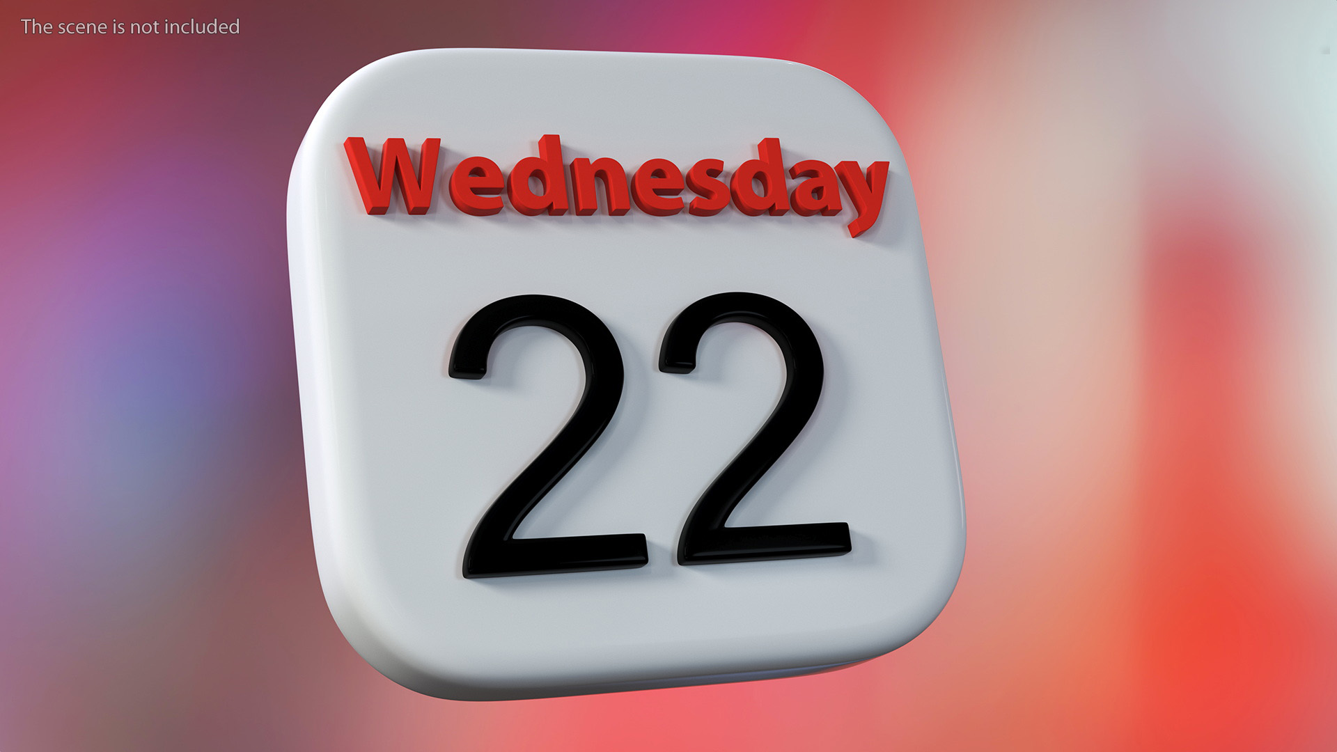 iPhone iOS Calendar Icon 3D model