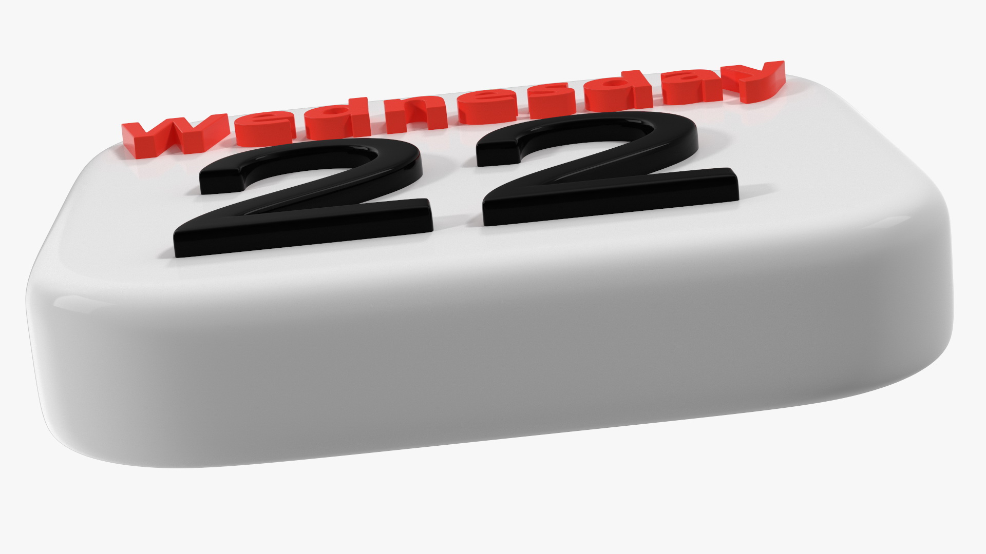 iPhone iOS Calendar Icon 3D model