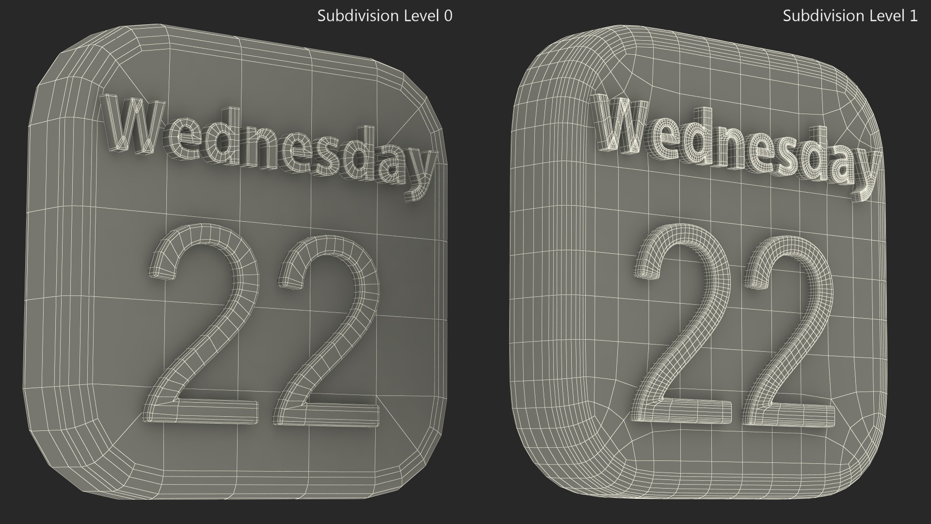 iPhone iOS Calendar Icon 3D model