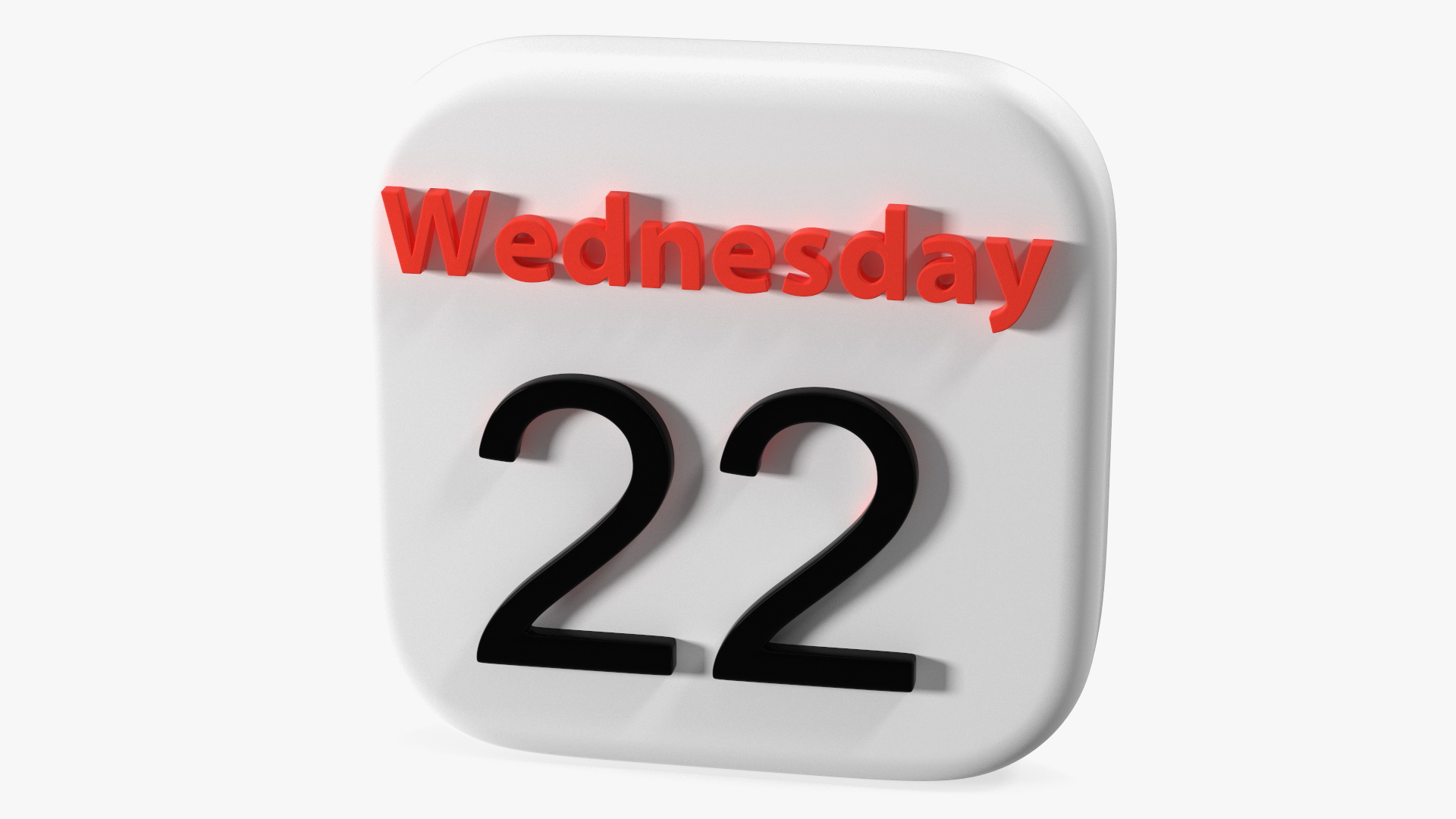 iPhone iOS Calendar Icon 3D model