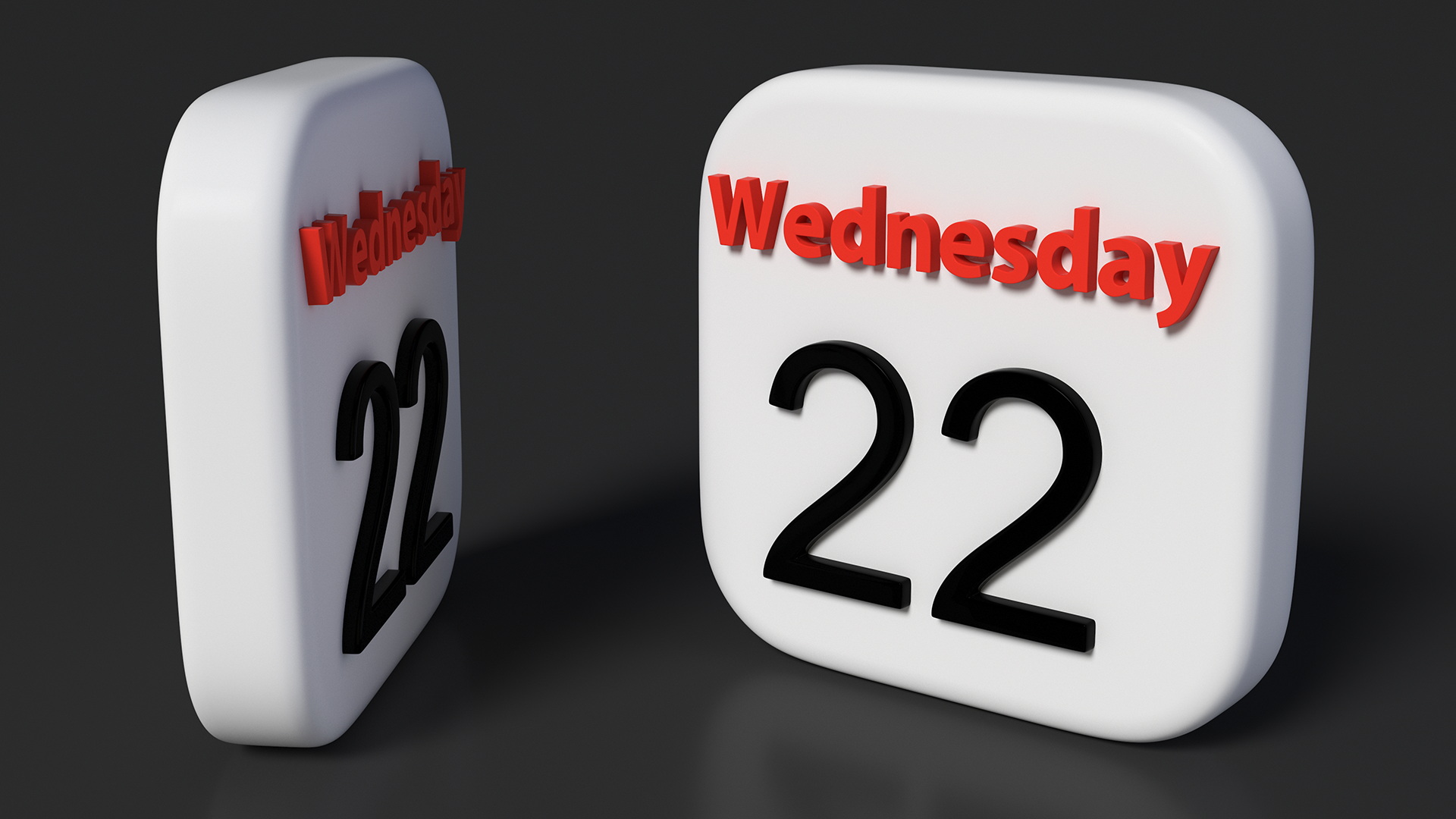 iPhone iOS Calendar Icon 3D model