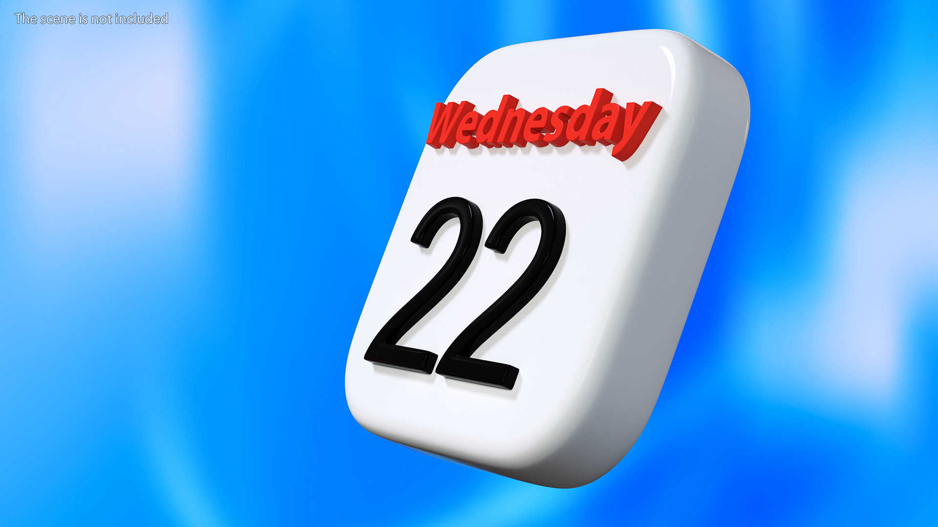 iPhone iOS Calendar Icon 3D model