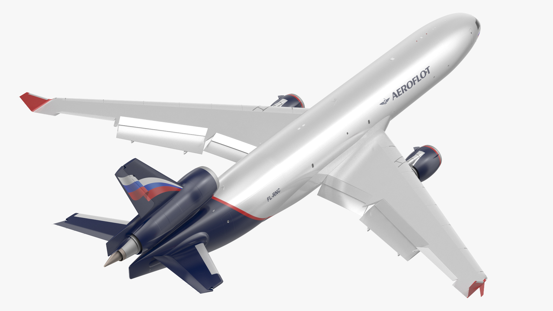 3D model McDonnell Douglas MD11 Tri Jet Airliner Aeroflot Rigged