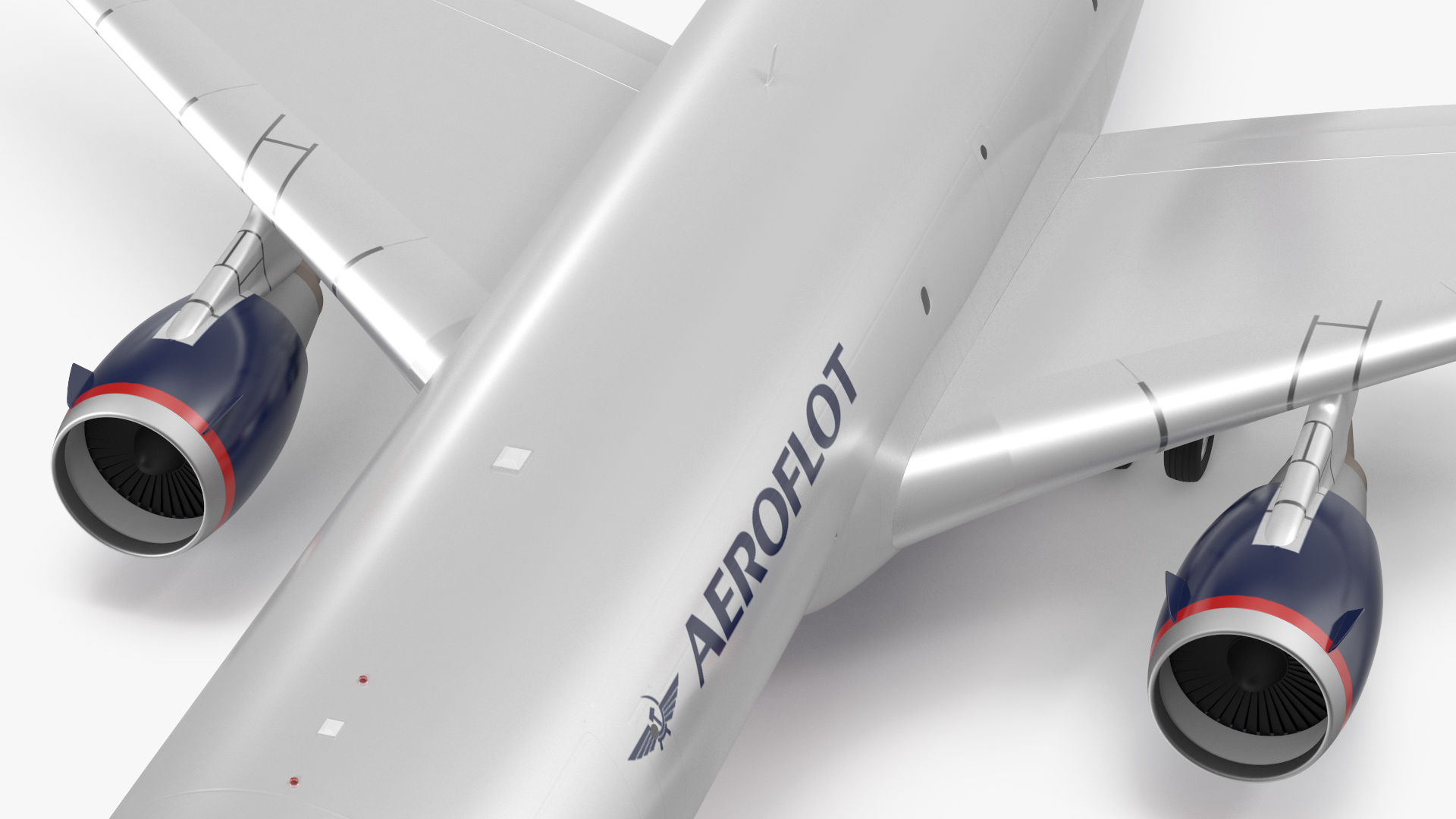 3D model McDonnell Douglas MD11 Tri Jet Airliner Aeroflot Rigged