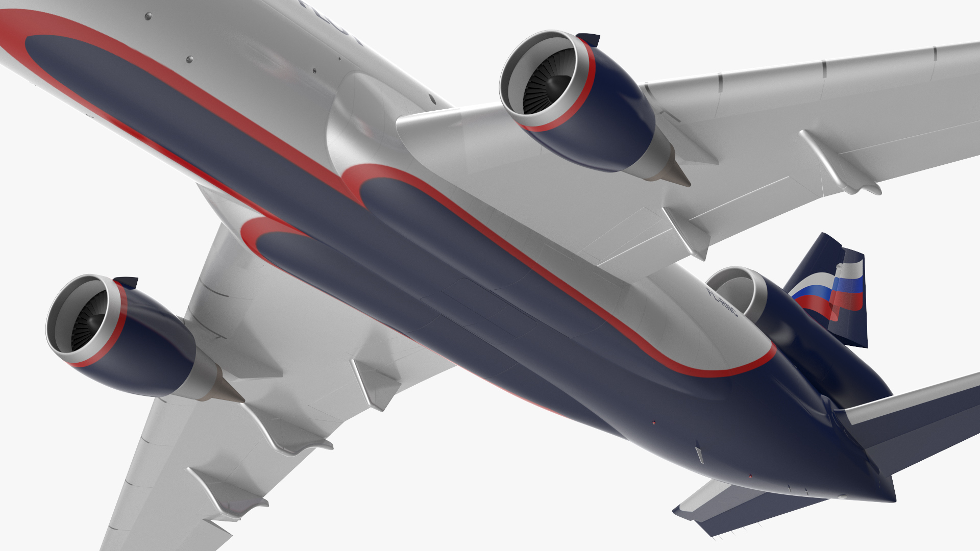 3D model McDonnell Douglas MD11 Tri Jet Airliner Aeroflot Rigged