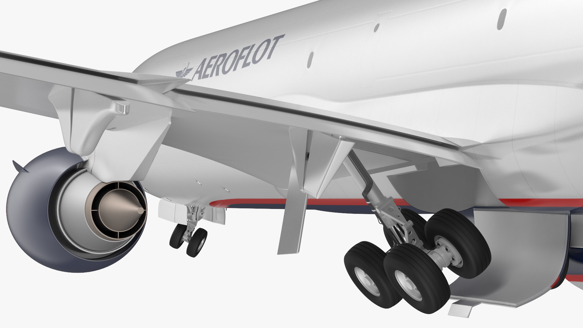 3D model McDonnell Douglas MD11 Tri Jet Airliner Aeroflot Rigged
