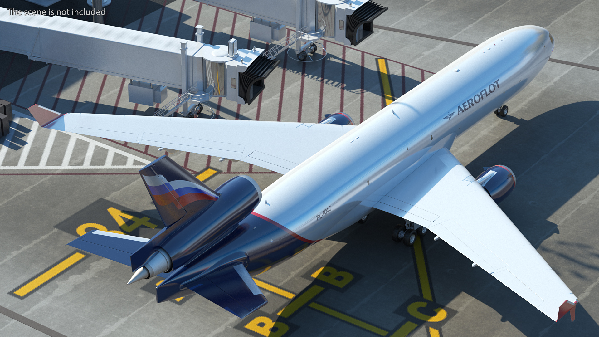 3D model McDonnell Douglas MD11 Tri Jet Airliner Aeroflot Rigged